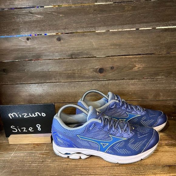 Womens Mizuno Wave Rider 21 Blue Athletic Comfort Running Shoes Sneakers Size 8M - Picture 1 of 6